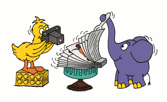 Elefant & Ente und Daumenkino
